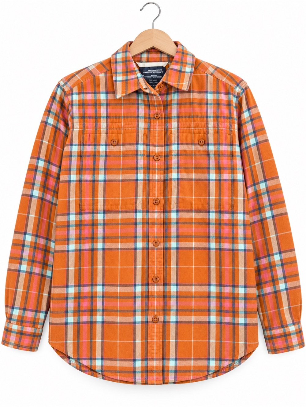 REI Co-op Women’s Orange Plaid Trailsmith Shirt Jacket